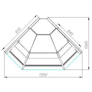 Витрина холодильная Carboma GC95 VM-5 (ВХСу-1 Carboma GC95 внешний 90 KombiLux) (0108 темный дуб) - Изображение 2
