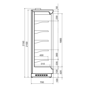 Горка холодильная Dazzl Vega 070 H210 190 - Изображение 3