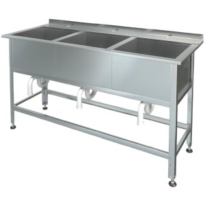 Ванна моечная с бортом МХМ МБ-3-0,4-0,63/1,79 (AISI 430, t=0,6)