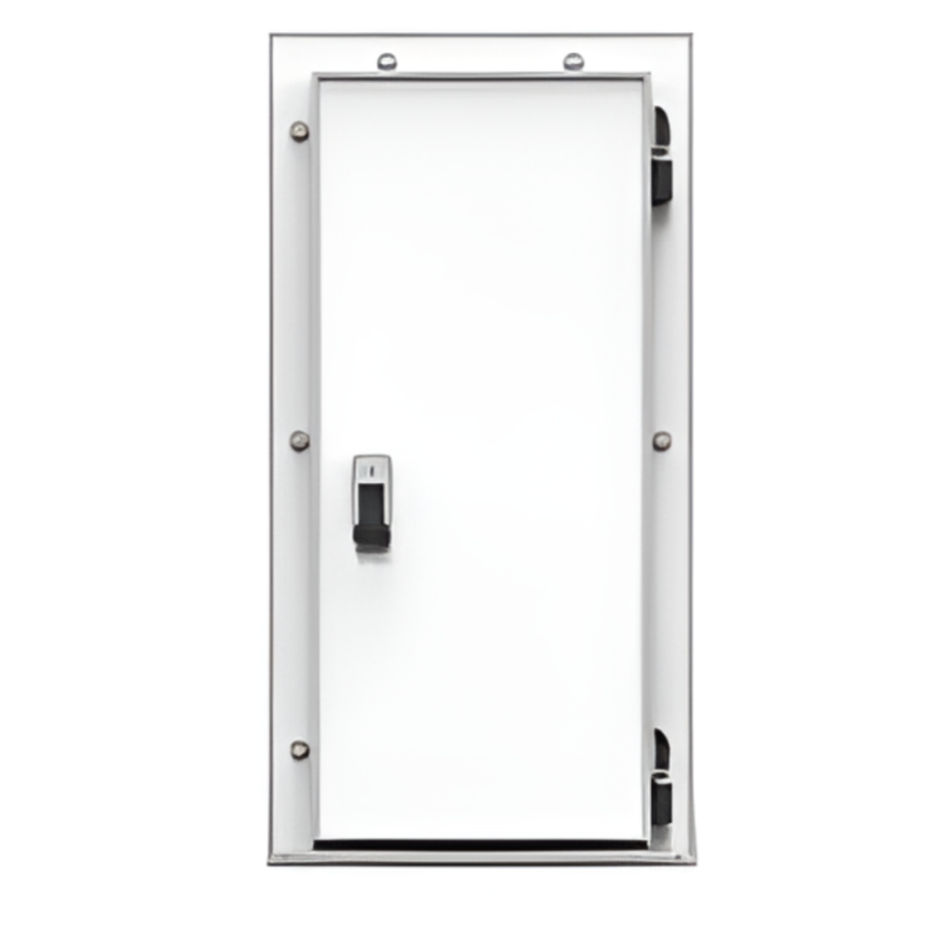 Дверь холодильная распашная одностворчатая СТ-РДО-900*2000/80 (с металлической рамой)