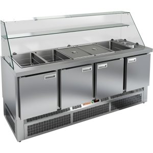 Стол холодильный для салатов HiCold SLE3-1111GN высокое стекло