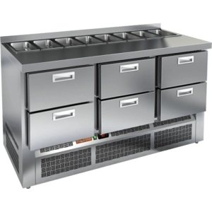Стол холодильный для салатов HiCold SLE1-222GN (1/3) без крышки