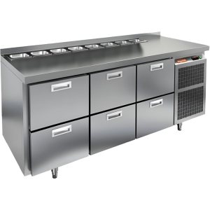 Стол холодильный для салатов HiCold SL1-222GN (1/3) без крышки