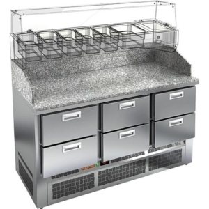 Стол холодильный для пиццы HiCold PZE3-2222/GN камень