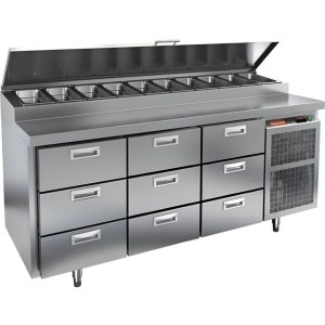 Стол холодильный для пиццы HiCold PZ1-333GN (1/3H)