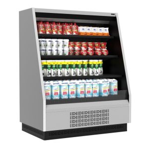 Горка холодильная Carboma F16-08 VM 1,3-2 0030 (версия 2.0) (9006-9005) (бок металл с зеркалом)