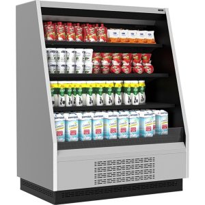 Горка холодильная Carboma F16-08 VM 1,0-2 0030 (версия 2.0) (9006-9005) (бок металл с зеркалом)